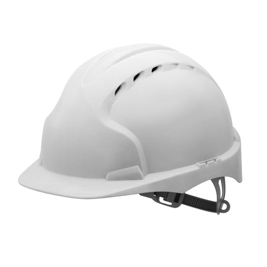 JSP EVO3® OneTouch - Slip Ratchet Vented Hard Hat - White