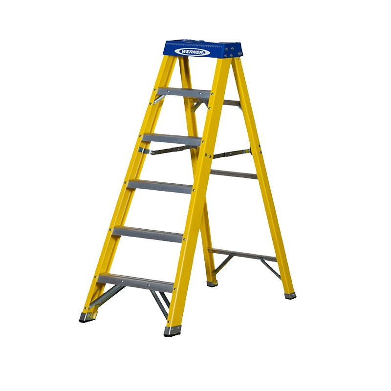 Swingback Fibreglass Step Ladder - 6 Tread
