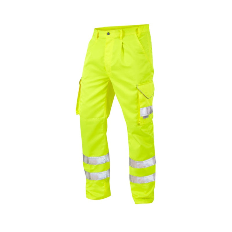 Hi Vis Polycotton Cargo Trousers Yellow 34"R