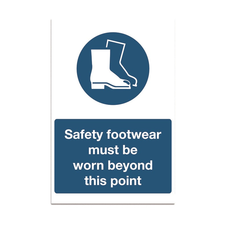 Safety Footwear Must Be Worn Beyond This Point - 3mm Foamex (200x300)