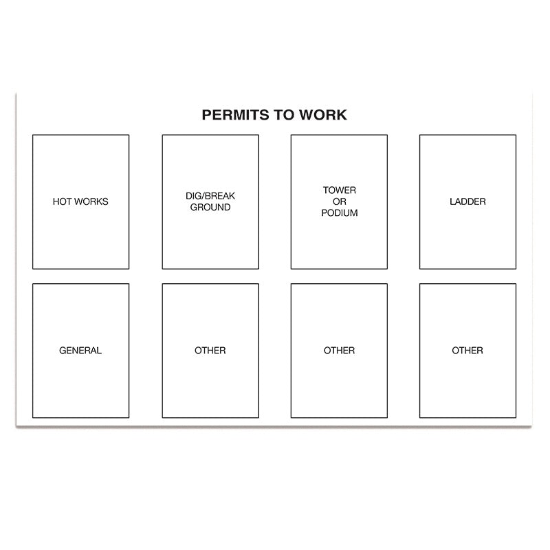 Permits To Work Information Board - 3mm Foamex (2000x1300)