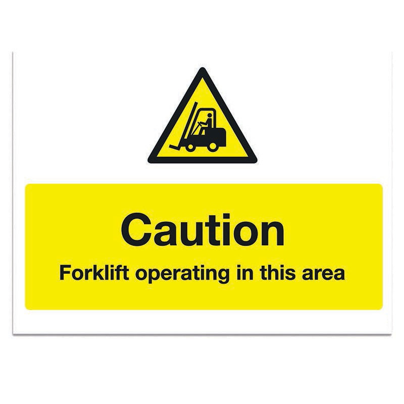 Caution Forklift Operating In This Area - 3mm Foamex (300x200)