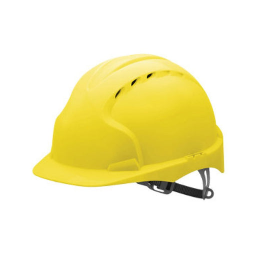 JSP EVO3&reg; OneTouch - Slip Ratchet Vented Hard Hat - Yellow