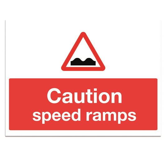 Caution Speed Ramps - 1mm Foamex (600x450)