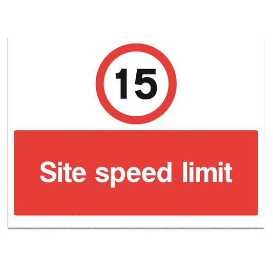 15 Site Speed Limit - 1mm Rigid PVC (450x600)