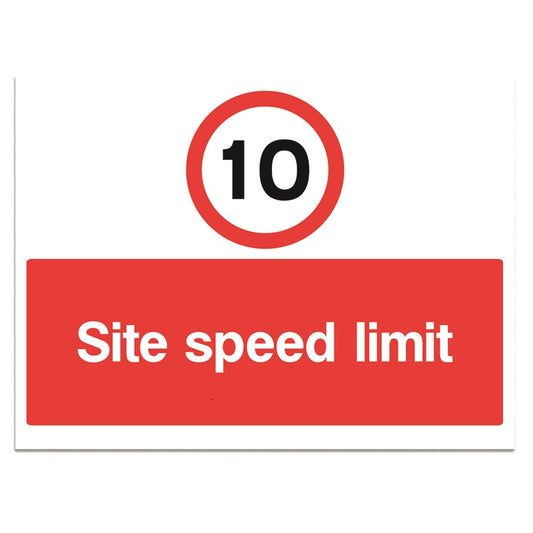 10 Site Speed Limit - 1mm Rigid PVC (450x600)