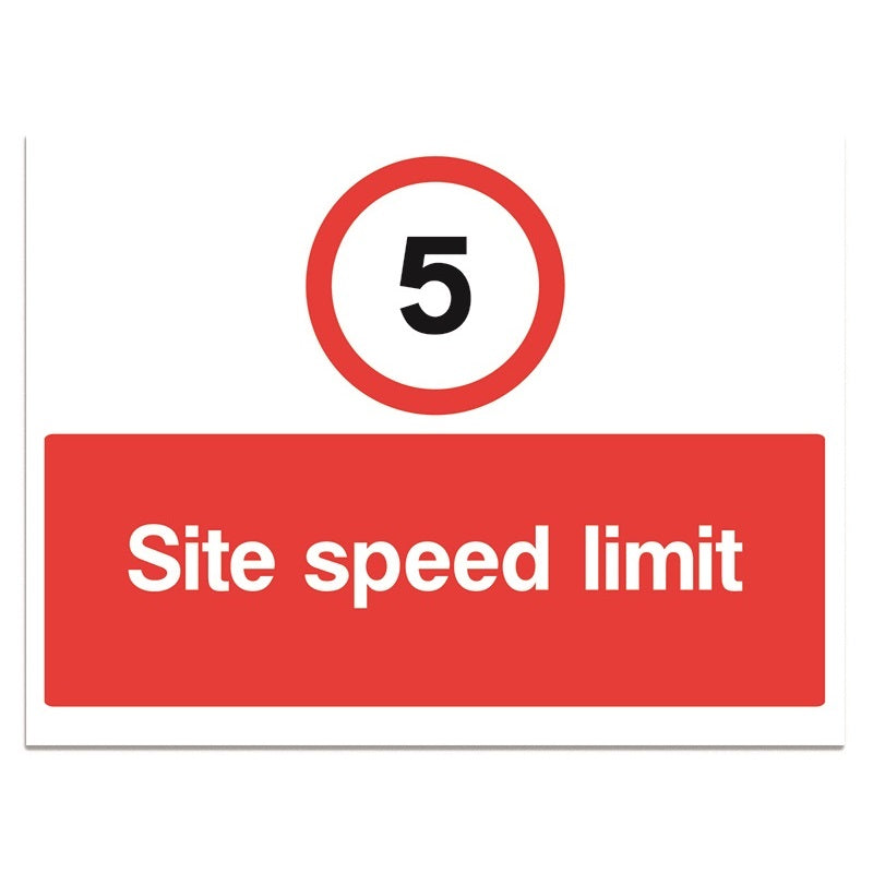 5 Site Speed Limit - 3mm Foamex (200x300)