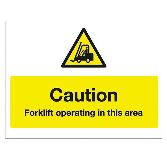 Caution Forklift Operating In This Area - 3mm Foamex (300x200)