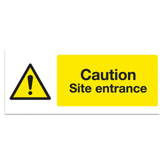 Caution Site Entrance - 3mm Foamex (300x150)