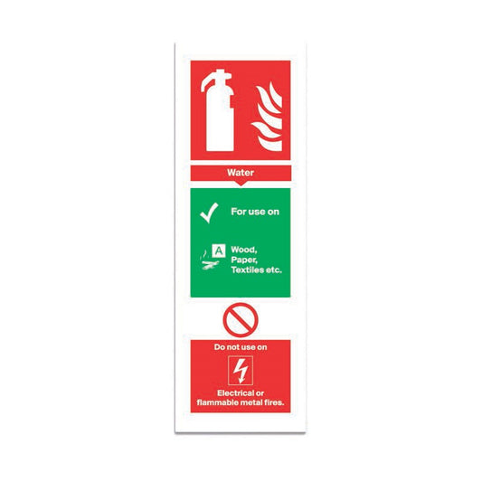 Fire Extinguisher Water - 1mm Foamex (100x300)