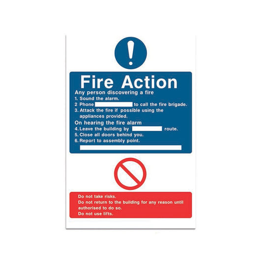 Fire Action - 1mm Foamex (200x300)