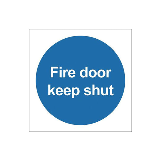 100x100mm Fire Door Keep Shut - Self Adhesive Pk of 6