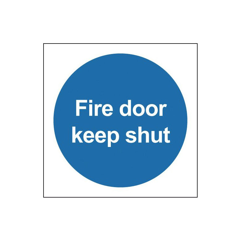 100x100 Fire Door Keep Shut - Rigid